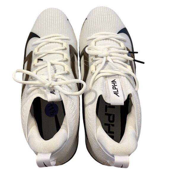 Nike Alpha Menace Elite 4 Football Cleats Size 11.5 White Navy Black FZ7701-105 main image 7
